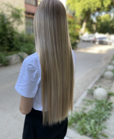 Окрашивание длинных волос