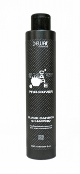 Карбоновый шампунь для всех типов волос SMART CARE PRO-COVER Black Carbon Shampoo, 300 мл